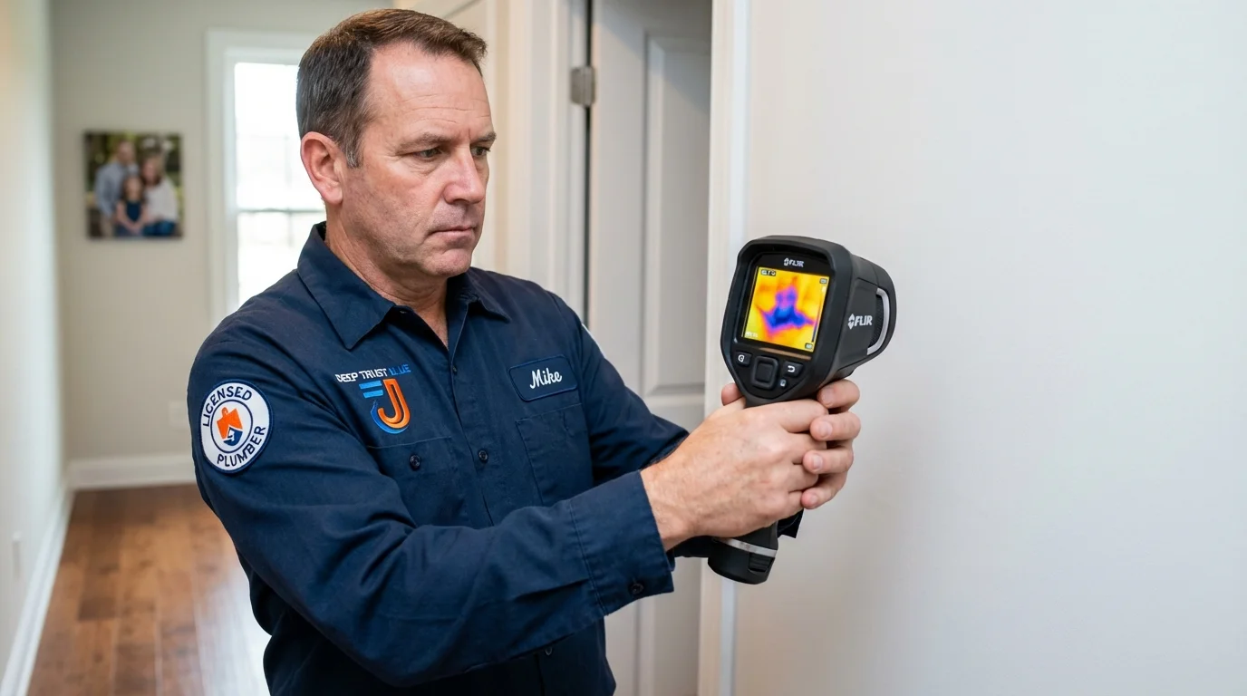 Thermal imaging leak detection by Johns Plumbing LLC in Rothschild